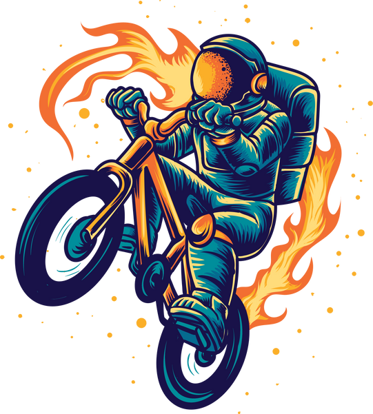 Astronaut Riding BMX